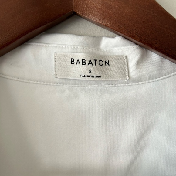 Babaton Contour Polo Crop Top White - Picture 4 of 5